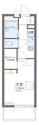レオパレスエムエムワン 1Kの間取図画像