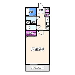 メゾンプロキオン 1Kの間取図画像
