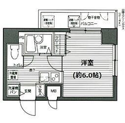 グランド・ガーラ渋谷 1Kの間取図画像