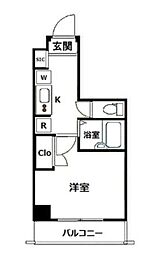 サンテミリオン江戸川橋 3階1Kの間取り