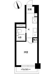 スカイコート本郷東大前第2 10階1Kの間取り
