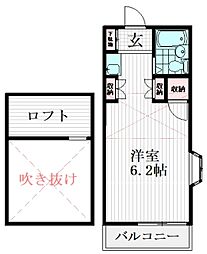 プチハイツYT ワンルームの間取図画像