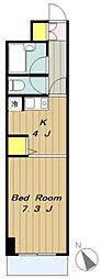 エステート共和 1Kの間取図画像