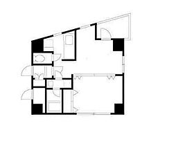 都営新宿線 曙橋駅 徒歩2分の賃貸マンション 3階1DKの間取り
