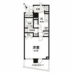 サンタグリュス・武蔵小山 1Kの間取図画像