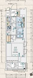 エステムコート横濱大通公園 1Kの間取図画像