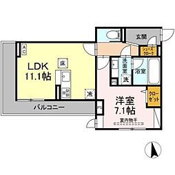 スリジエ 1LDKの間取図画像