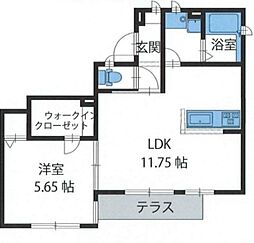 めぞんど柴田 1階1LDKの間取り