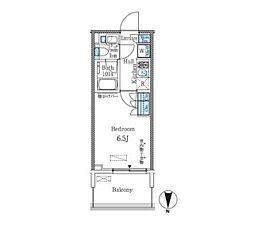 ParkCube大井町レジデンス 1Kの間取図画像