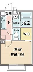 インスパイア 1Kの間取図画像