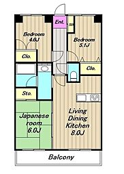 マイキャッスル橋本 7階3LDKの間取り