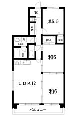 プロスパリティ扇 3LDKの間取図画像