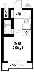 TOP川越4 ワンルームの間取図画像