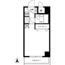 京急本線 平和島駅 徒歩8分の賃貸マンション 10階1Kの間取り