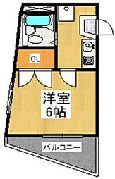 アーガス芝崎 1Kの間取図画像