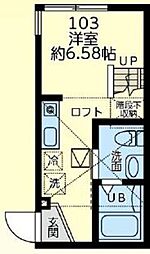 ルリカケス東柏ケ谷 ワンルームの間取図画像