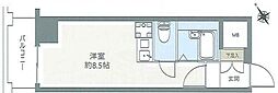 マートルコート三田 ワンルームの間取図画像