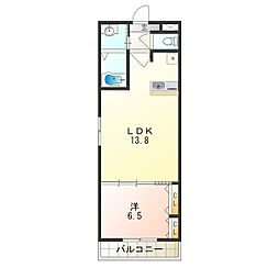 阪急神戸本線 園田駅 徒歩11分の賃貸アパート 1階1LDKの間取り