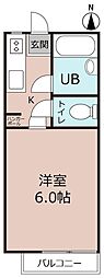 メゾン・ド・パステル 1Kの間取図画像