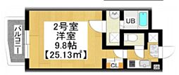Bloom竹の塚 1Kの間取図画像