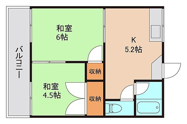 ひかりハウスアクア 102｜千葉県東金市東金(賃貸アパート2K・1階・30.00㎡)の写真 その2