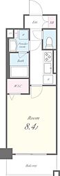 グーフォクォーレ 1Kの間取図画像