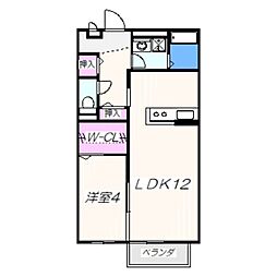 ベッラカーサ 1LDKの間取図画像
