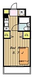 ウィンドベル学生マンション 1Kの間取図画像