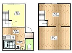 東武伊勢崎線 とうきょうスカイツリー駅 徒歩9分の賃貸マンション 5階2SKの間取り