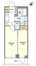 ミュプレ渋谷 1階1LDKの間取り