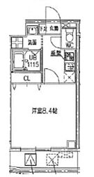 ロイヤルコート岡町 1Kの間取図画像