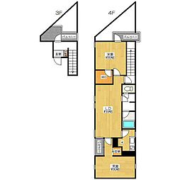 カーサポルタ 2LDKの間取図画像