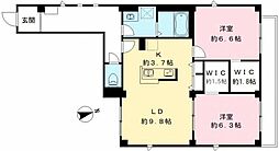 チェリッシュ 2LDKの間取図画像