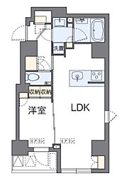 LOVIE銀座東 6階1LDKの間取り
