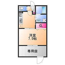 ハイツディオ 1Kの間取図画像