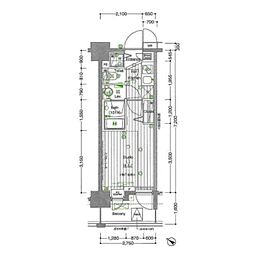 JR山手線 五反田駅 徒歩14分の賃貸マンション 3階1Kの間取り