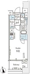 パークナードフィット南青山Vista ワンルームの間取図画像