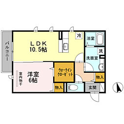 MaisonduSoleil 1LDKの間取図画像