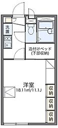 レオパレスマリリン 2階1Kの間取り