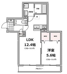 （仮称）メゾン・ド・ソレイユ 1階1LDKの間取り