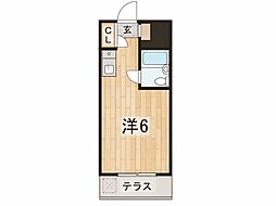 スカイコート横浜黄金町 ワンルームの間取図画像