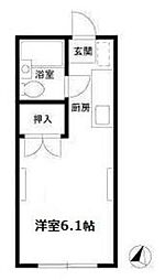 エステートピア原No.2 ワンルームの間取図画像