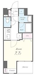 厚木市中町4丁目マンション 1Kの間取図画像