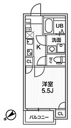 T's Cuoreお花茶屋 1Kの間取図画像