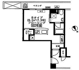 学協ビル 1Kの間取図画像