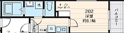 相模原市中央区淵野辺2丁目アパート 1Kの間取図画像