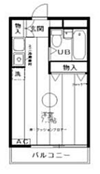 ロジマン菊川 ワンルームの間取図画像