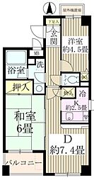 ボヌール尾久橋通り 2階2DKの間取り