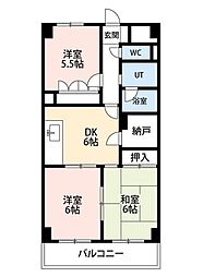 マーブル小手指 2階3SDKの間取り