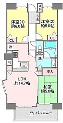 ビオラス六町 3LDKの間取図画像